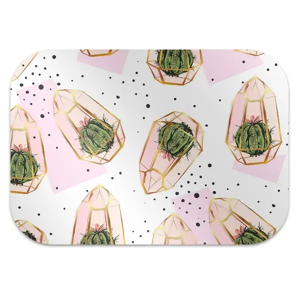protectie podea scaun birou cactuși geometrică