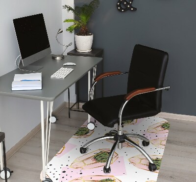 protectie podea scaun birou cactuși geometrică