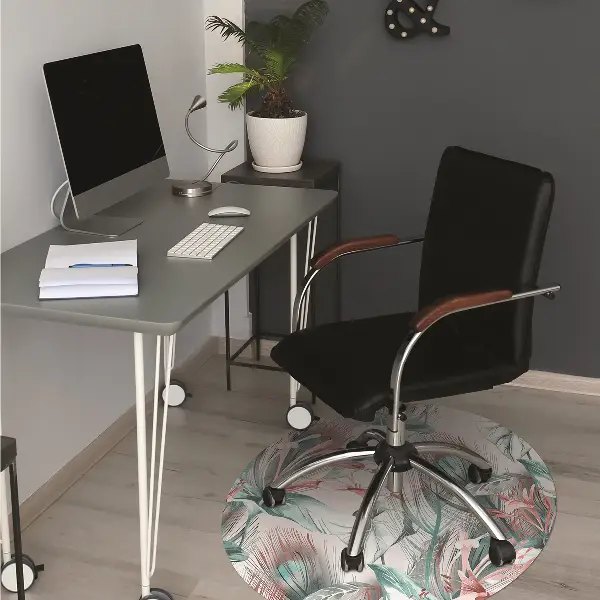 Covoras pentru protectie pardosea desen tropical