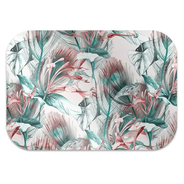 Covoras pentru protectie pardosea desen tropical