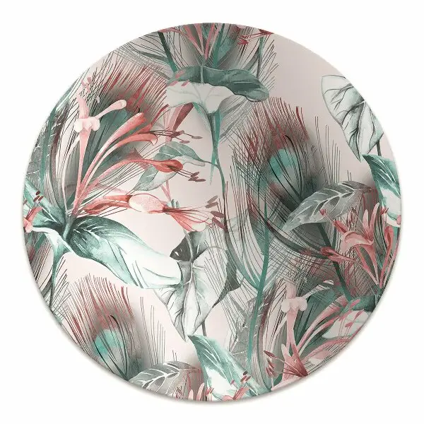 Covoras pentru protectie pardosea desen tropical