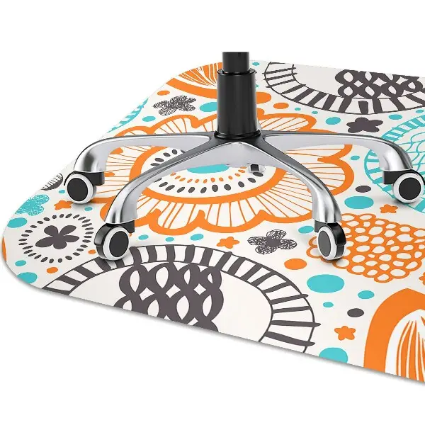 Covoras pentru protectie pardosea flori pastel