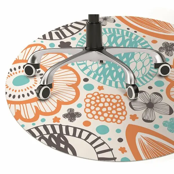 Covoras pentru protectie pardosea flori pastel