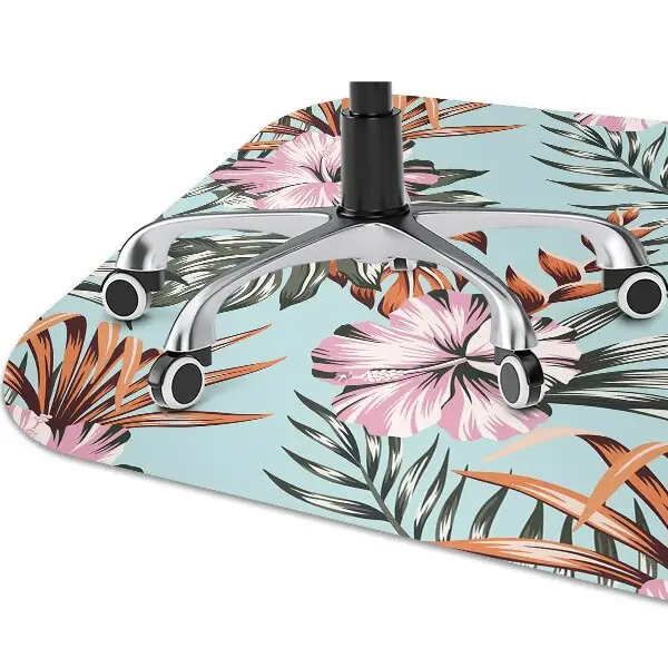 covoras protectie podea flori de hibiscus