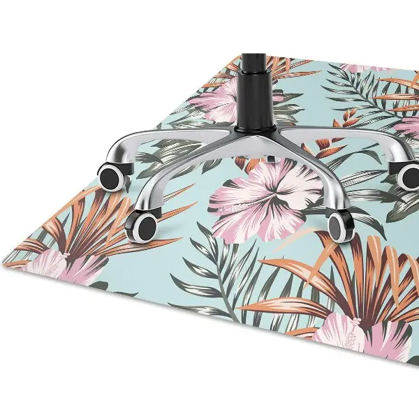 covoras protectie podea flori de hibiscus