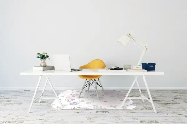 Covoras pentru protectie pardosea flori pastel