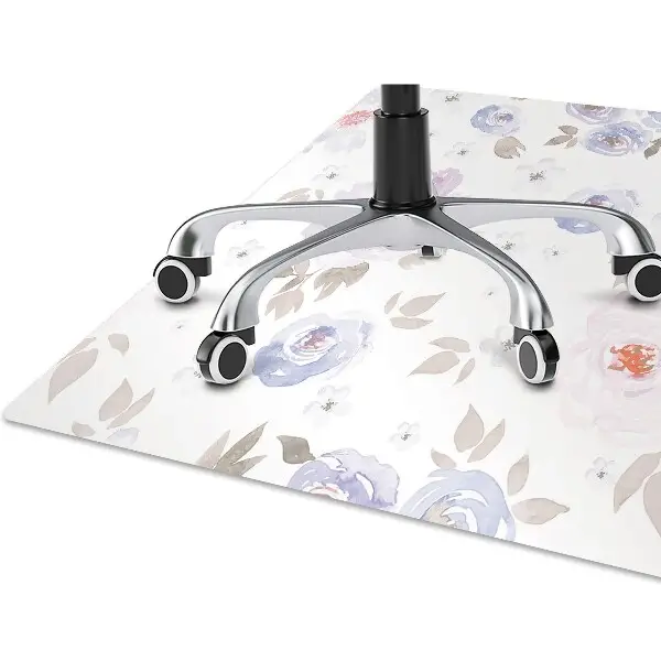 Covoras pentru protectie pardosea flori pastel