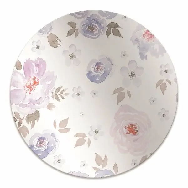 Covoras pentru protectie pardosea flori pastel