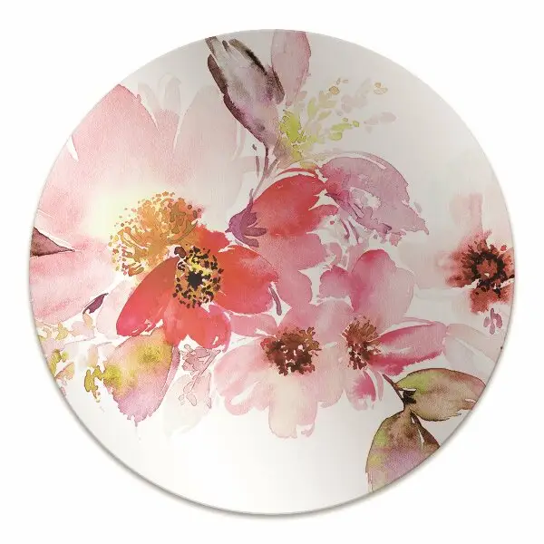 Covoras pentru protectie pardosea flori pastel