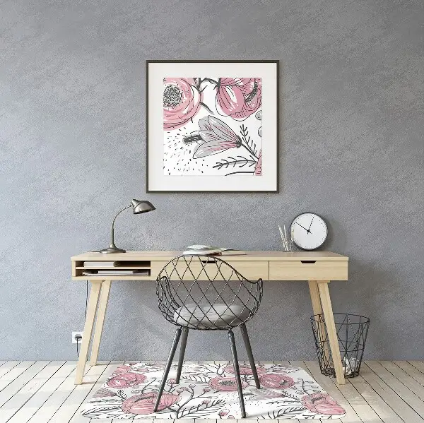 covoras protectie podea Pastel Roses Art