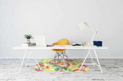 protectie podea scaun birou flori colorate