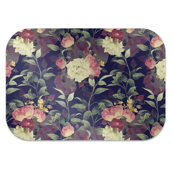 Covoras pentru protectie pardosea flori Vintage