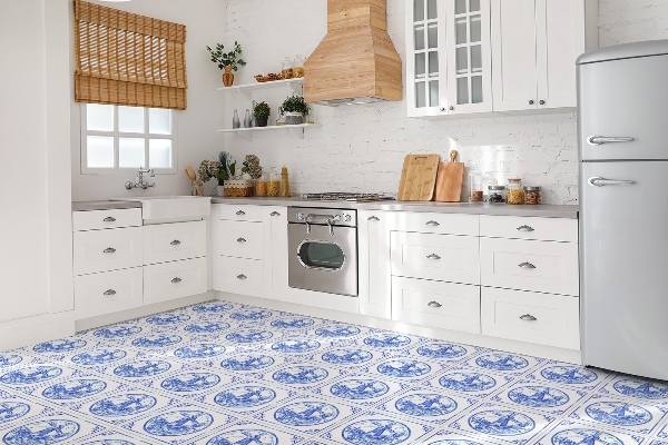 Plăcile de vinil Moara de vant in stil azulejos