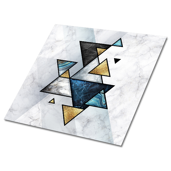 Plăci din PVC autoadezive Triunghiuri abstracte de marmură
