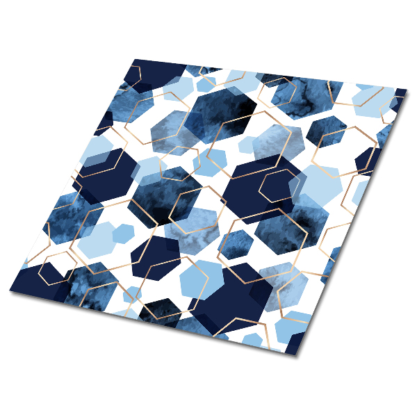 Plăci din PVC autoadezive Abstracție geometrică albastră