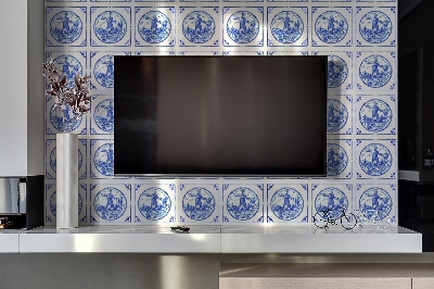 Panou perete Moara de vânt în stil Azulejos