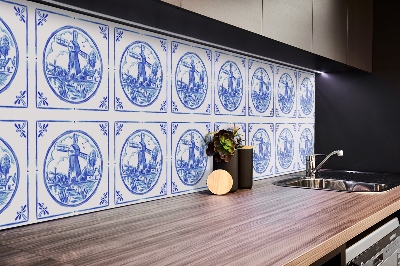 Panou perete Moara de vânt în stil Azulejos