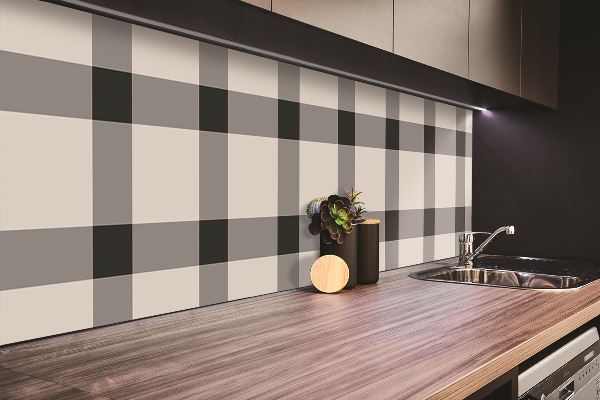 Panou decorativ bucatarie pe peretele pătratului