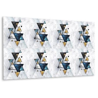 Panou decorativ perete Abstracția triunghiurilor de marmură