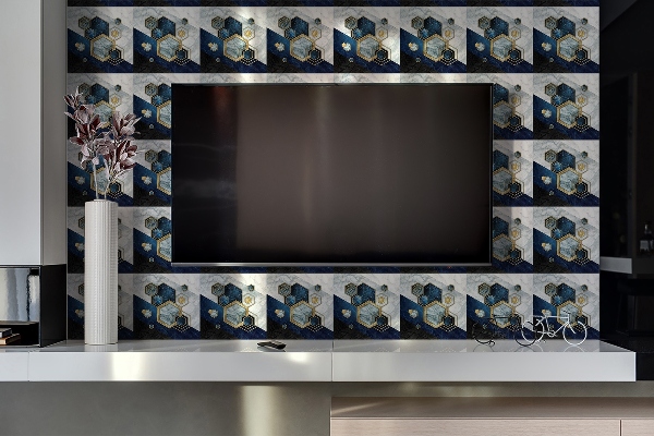 Panou decorativ perete Abstracția hexagonelor