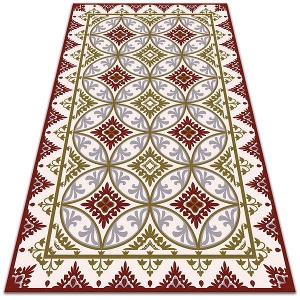 Covor de exterior pentru terasă model geometric