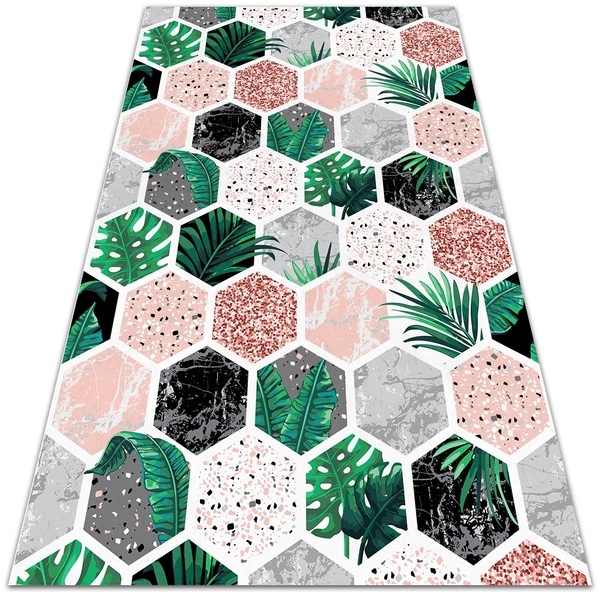 Covor de vinil acasă Hexagony tropicale