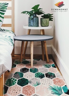 Covor de vinil acasă Hexagony tropicale